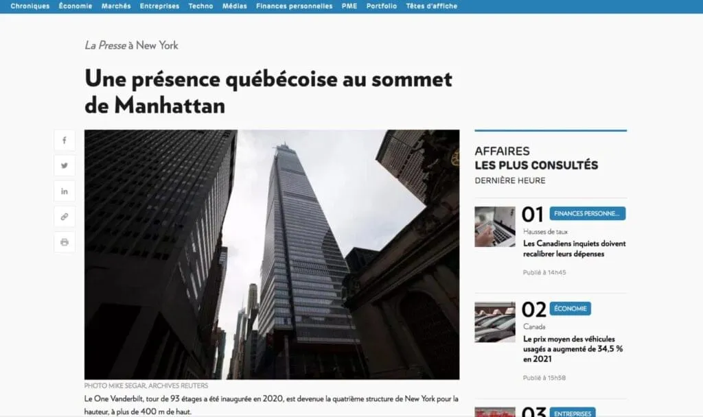 Visuel article La Presse - Batimatech