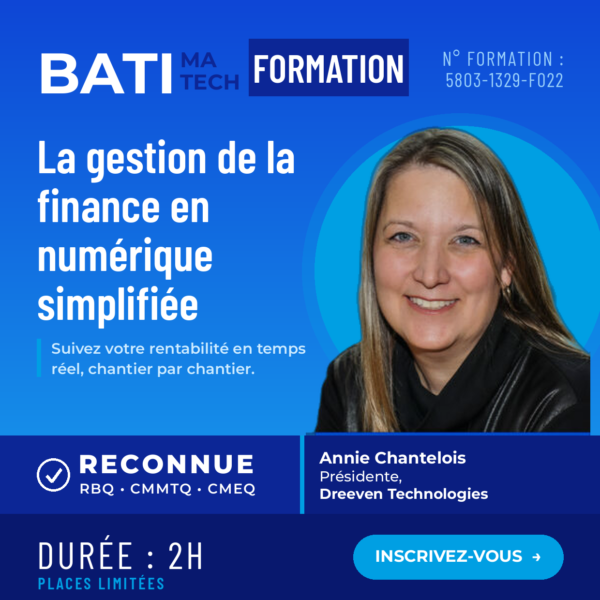 FORMATION RBQ – LA GESTION DE LA FINANCE EN NUMÉRIQUE SIMPLIFIÉE