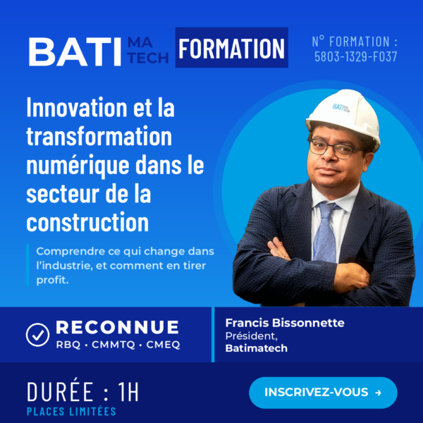 FORMATION RBQ – Innovation et la Transformation Numérique dans le Secteur de la Construction
